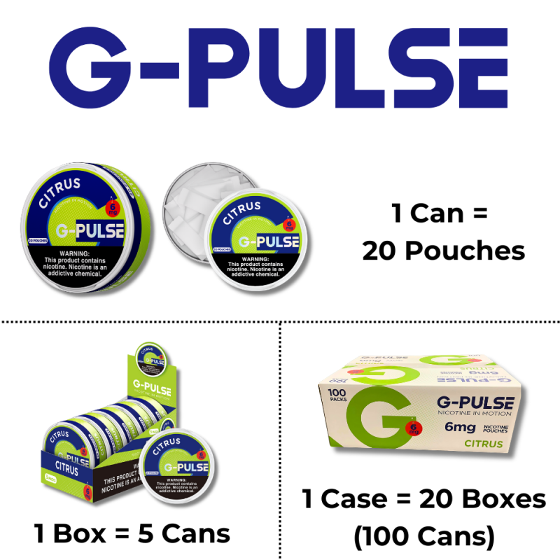 G-Pulse Pouches 5pk 15mg 100cans - Wintergreen