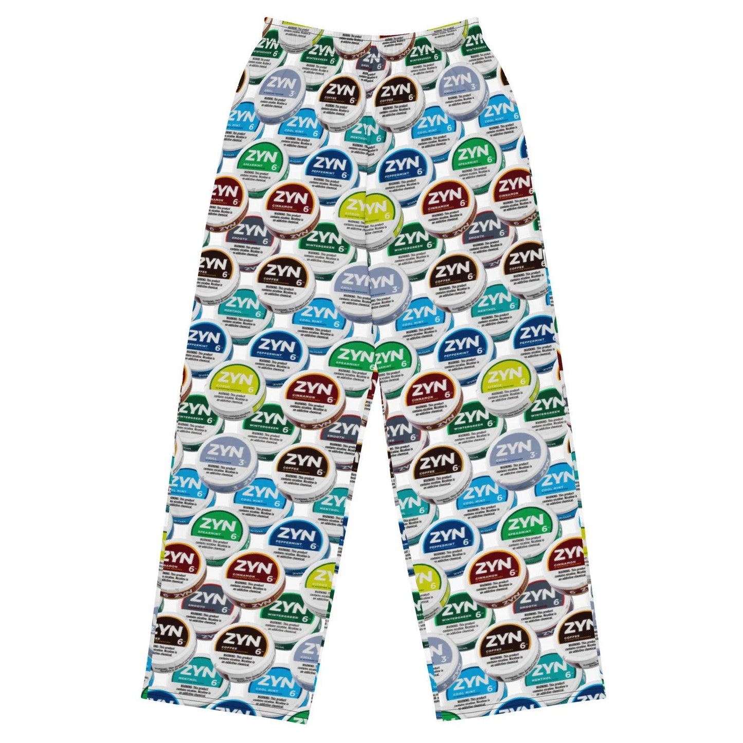 Zyn Nicotine Pouch Container All-over print Wide Comfy Pants | All Flavors | Unofficial Merch